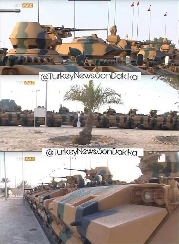 بالصور.. قوات تركية بأسلحة ثقيلة إلى قطر لحماية الأمير تميم