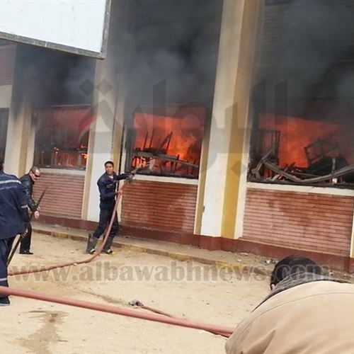 : رئيس مدينة المطرية: جار حصر خسائر حريق مدرسة الوحدة المجمعة