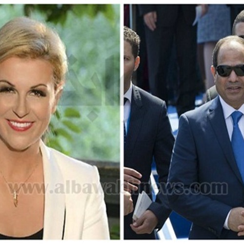 : رئيسة كرواتيا لـ السيسي : قناة السويس الجديدة إنجاز كبير للمصريين