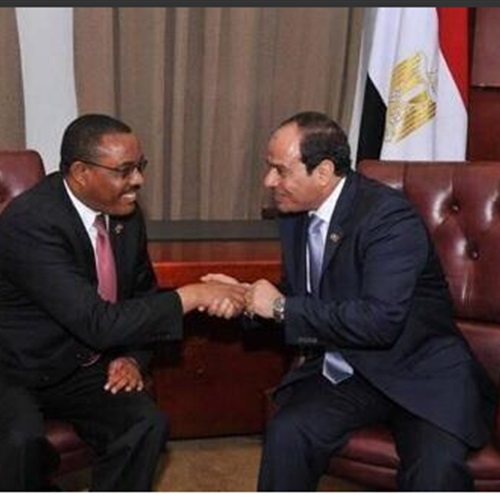  أبو حامد السيسي ناقش مع رئيس وزراء إثيوبيا أزمة سد النهضة