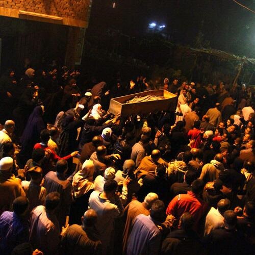 : تشييع جنازة قتيل أشمون بمقابر الأسرة في المنوفية