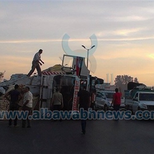 : غلق طريق القاهرة الإسكندرية الزراعي بسبب انقلاب سيارة مازوت في طوخ