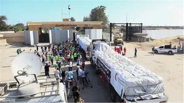 «حياة كريمة» تطلق قافلة مساعدات تجاه غزة محملة بـ 658 طنا من الدقيق