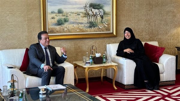 وزير الصحة يبحث مع نظيرته القطرية جهود تقديم المساعدات للأشقاء الفلسطينيين