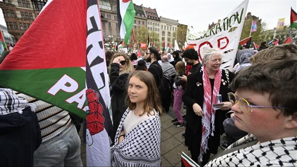 احتجاجات مؤيدة للفلسطينيين قبل انطلاق نهائي يوروفيجن في مالمو السويدية